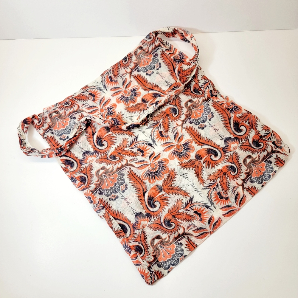 ♡Free People Lightweight Linen Tote Nude, Coral, Purple